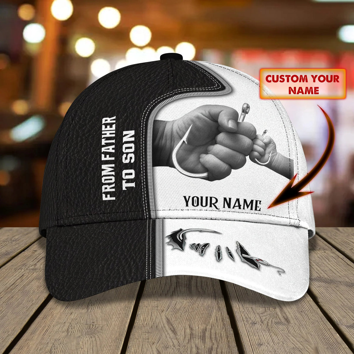Fishing from Father to Son - Personalized Name Cap - HN95 FISH0261