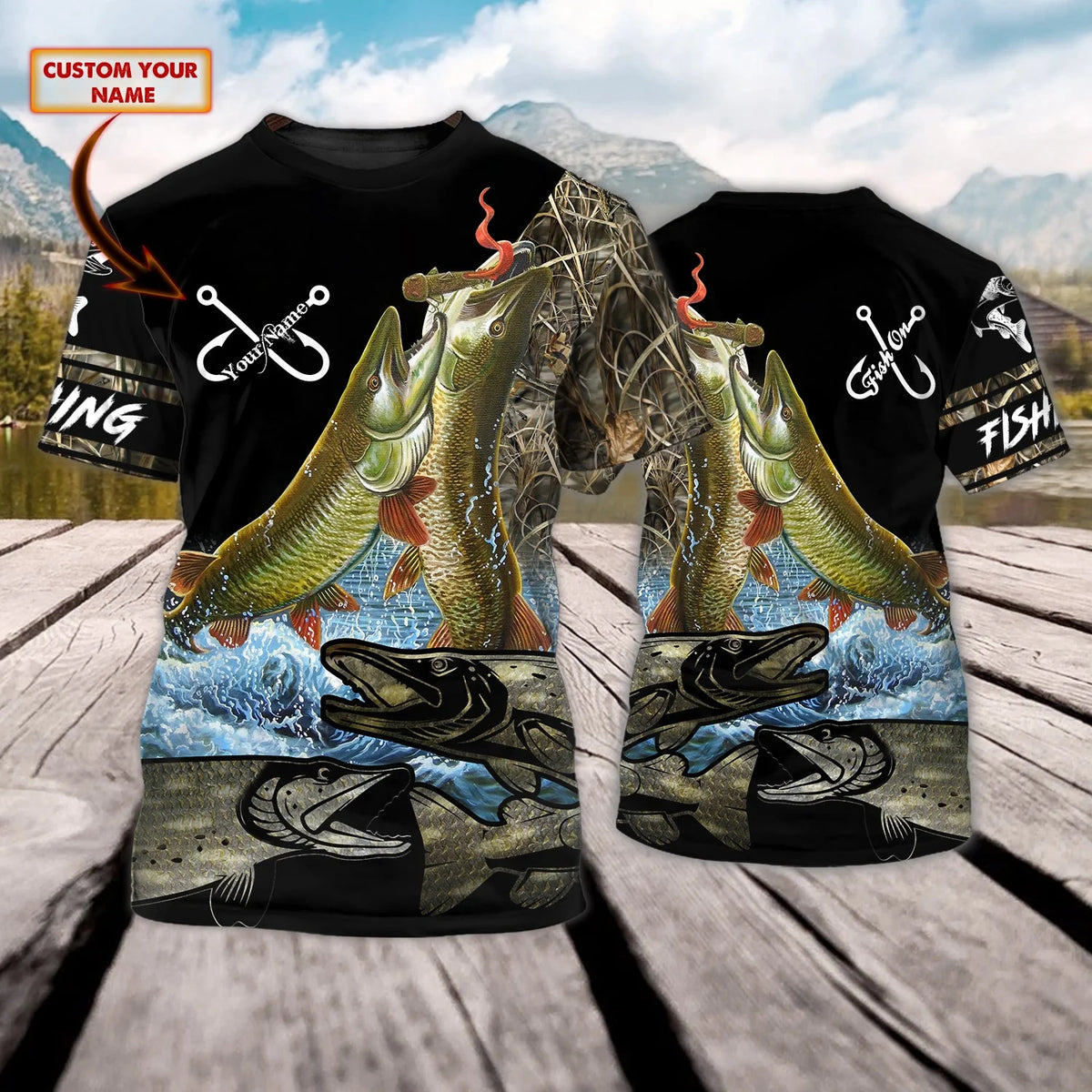 FISHING - Personalized Name 3D Tshirt 678 - H98 FISH0256