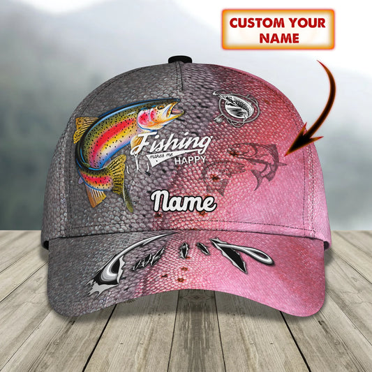 Trout Fishing 08 - Personalize Name Cap  - Loop - Ntp-165 FISH0167