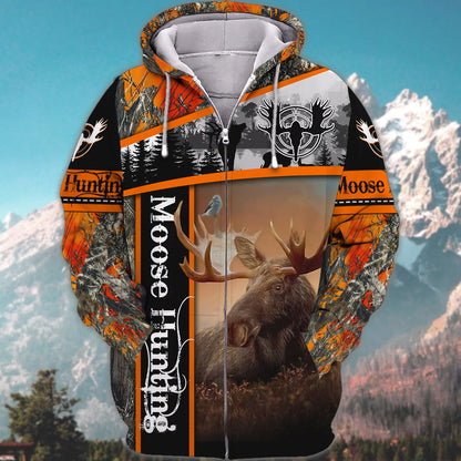 Moose Hunting - 3D Full Print Shirts - 527 HNT0127