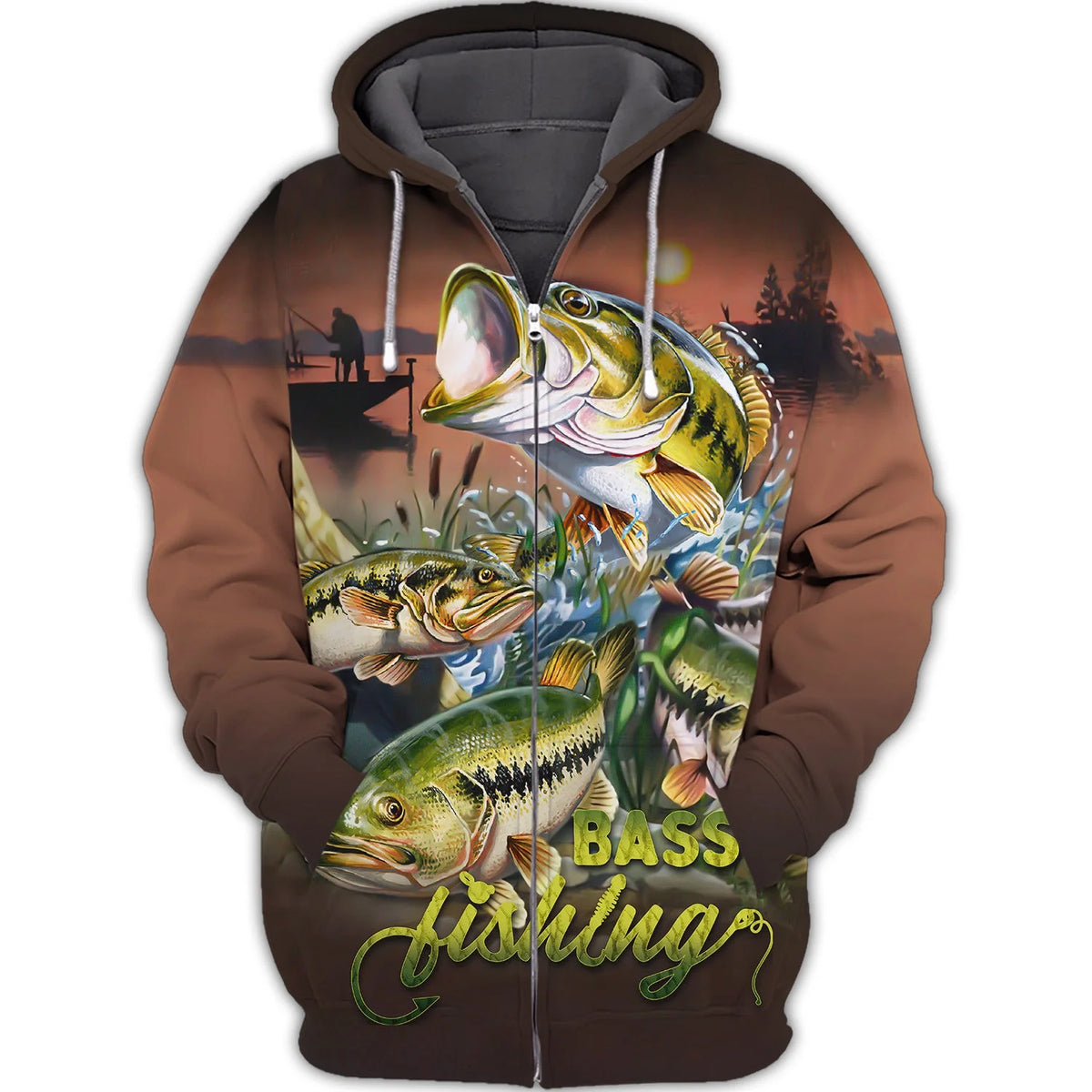 Bass Fishing Shirt Fish 3D Printed Fishing Hoodie Tshirt FISH0108