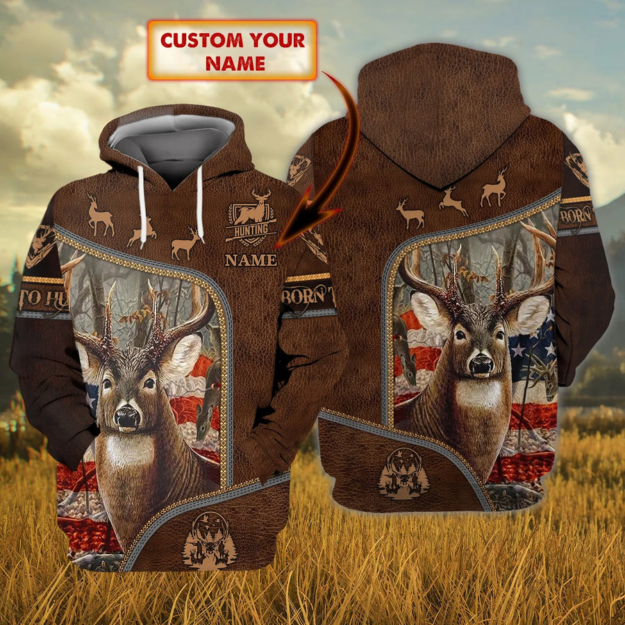 Born to Hunt 1 - Personalized Name 3D Hoodie - Vhv-hoodie-008 HNT0298