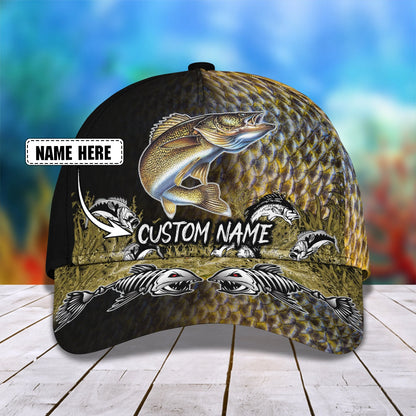 Walleye Fishing - Personalized Name Cap - Nmd 25 FISH0202