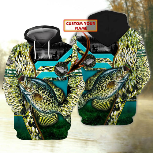 Crappie Fishing 04- Personalized Name 3D Hoodie - Loop - Ntp-176 FISH0081