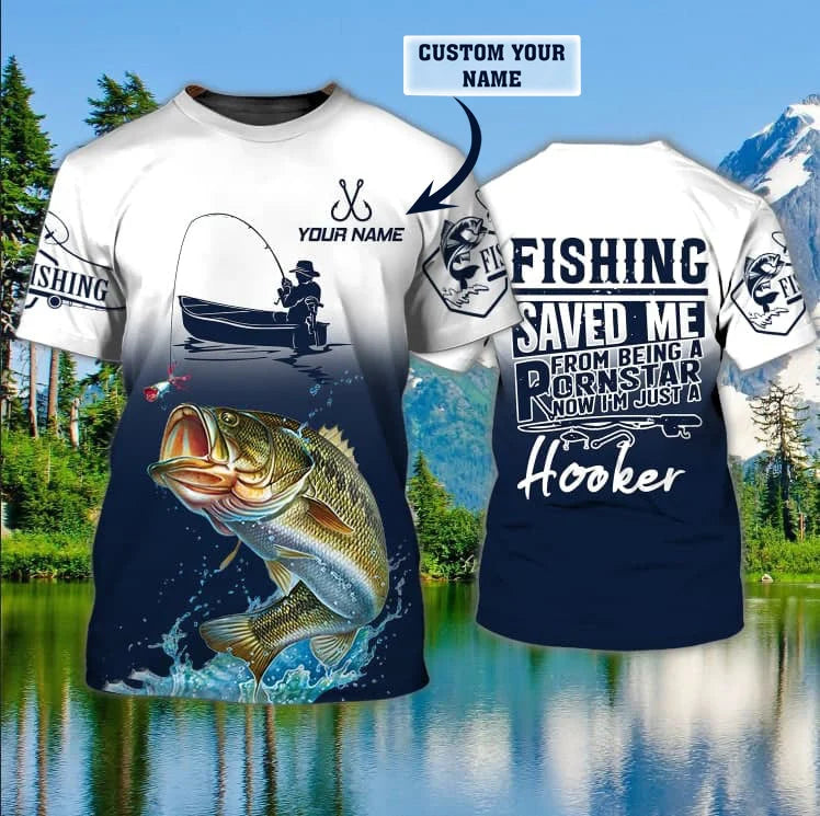 Bass Fishing - Custom Name Tshirt - 248 FISH0290