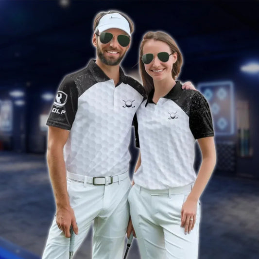 Are Your Looking At My Putt Matching Couple Golf Polo Shirts, Matching Funny Golf Shirts GOF0174