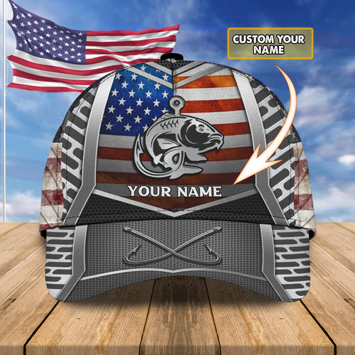 Fishing America - Personalized Name Cap - Urt96 FISH0129