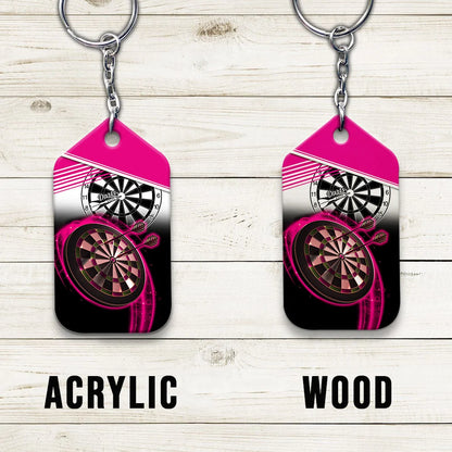 The Coolest Girls Throw Darts Keychain For Dart Team Player ORN0175