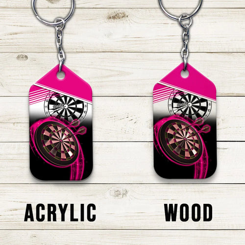 The Coolest Girls Throw Darts Keychain For Dart Team Player ORN0175