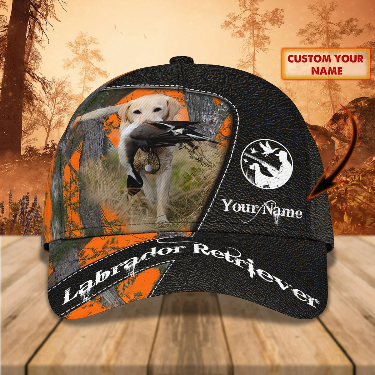 Labrador Retriever Hunting - Personalized Name Cap 04 - HN95 HNT0249