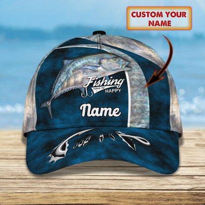 Florida Pompano Fishing - Personalize Name Cap  - Loop - Ntp-189 FISH0266