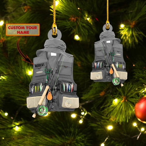 Custom Shaped Ornament - Waistcoat Fishing 4 ORN0009