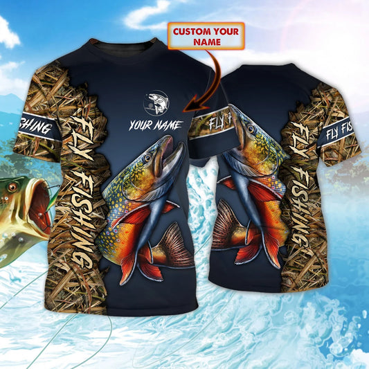 Fly Fishing - Personalized Name 3D Tshirt - QB95 FISH0193