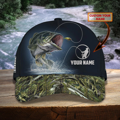 Bass Fishing Classic Cap Custom Name - 979 FISH0037