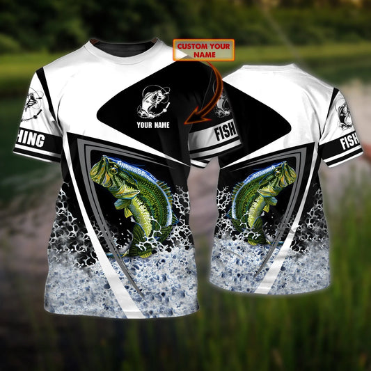 Bass Fishing Custom Name Tshirt FISH0207