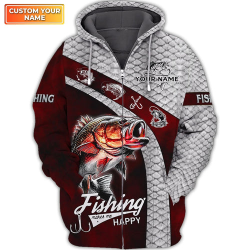 Custom 3D Bass Fishing 3D Full Print Shirts, Unique Design for Anglers, Perfect Gift for Bass Fishing Enthusiasts! FISH0002