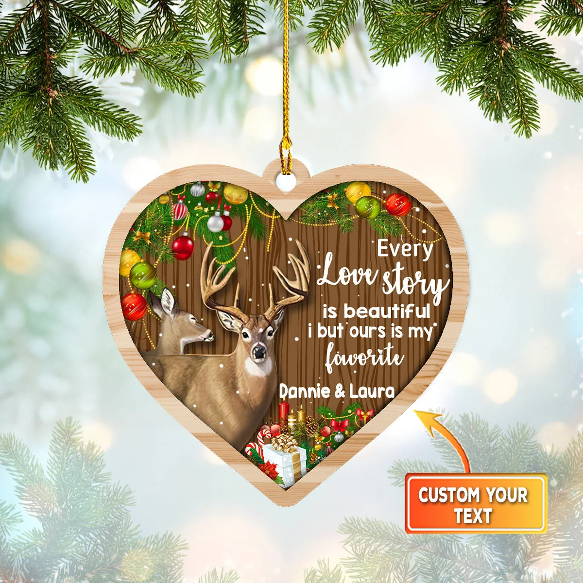 Deer Hunting, Custom Shaped Ornament 29, Lta98 ORN0054