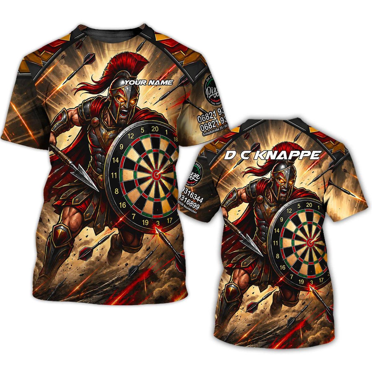 Darts Player Personalized Name 3D Tshirt For D C Knappe Team ORN0223