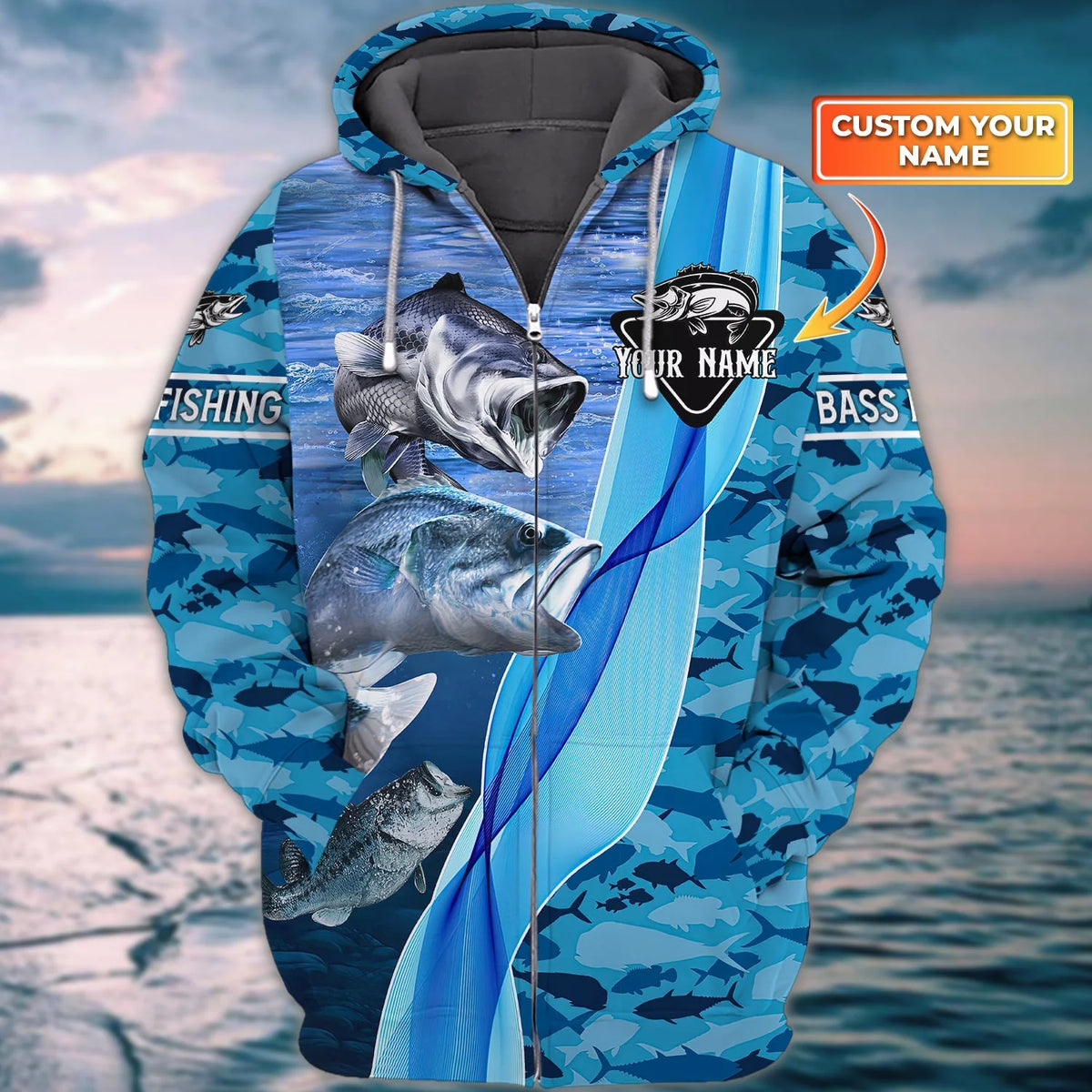 Custom 3D Bass Fishing 3D Full Print Shirts, Unique Design for Anglers, Perfect Gift for Bass Fishing Enthusiasts! FISH0019
