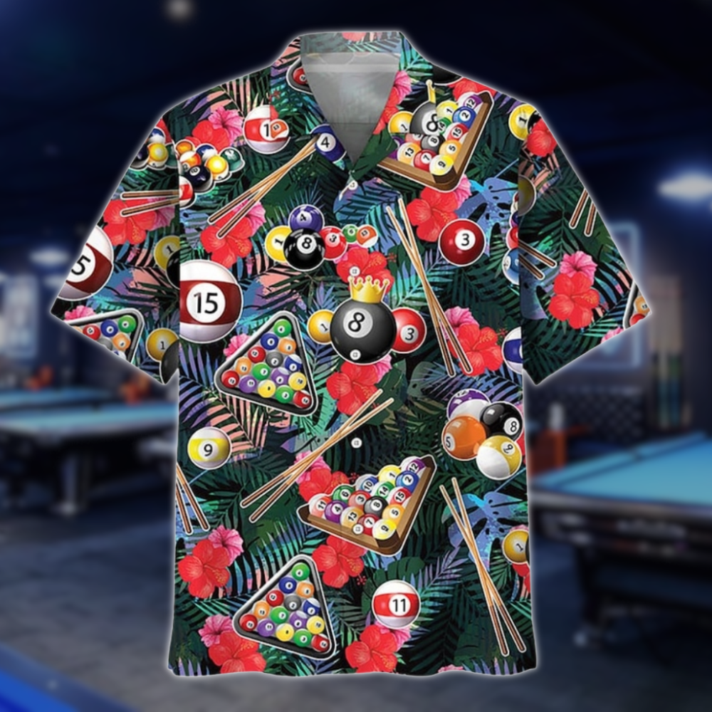 Tropical Billiard Hawaiian Shirt For Men And Women, Tropical Billiard Button Up Shirt BLD0164