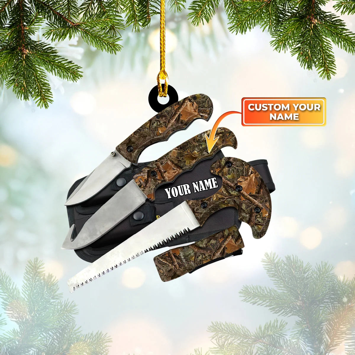 Ornament Field Dressing Kit Hunting Knife Set - Custom Shaped Ornament  01.2- VXH98 ORN0083