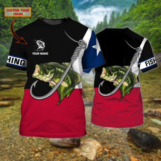 Custom Tshirt - Texas Bass Fishing FISH0240