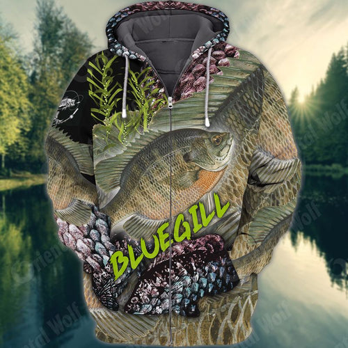 BLUEGILL FISHING 3D Full Print Shirts, Unique Design for Anglers, Perfect Gift for BLUEGILL Fishing Enthusiasts! FISH0010