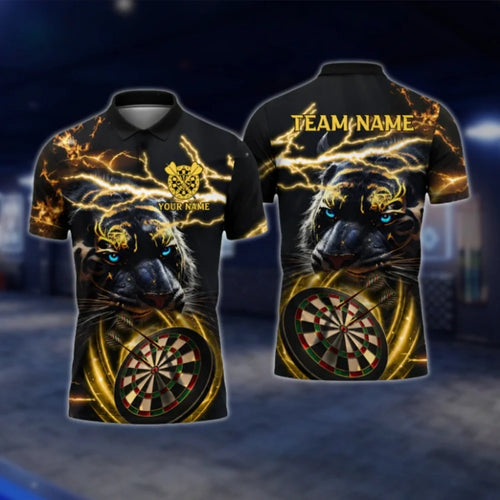 Custom Tiger Men's Dart Polo Shirt, Custom Tiger Dart Team Shirts DAT0332