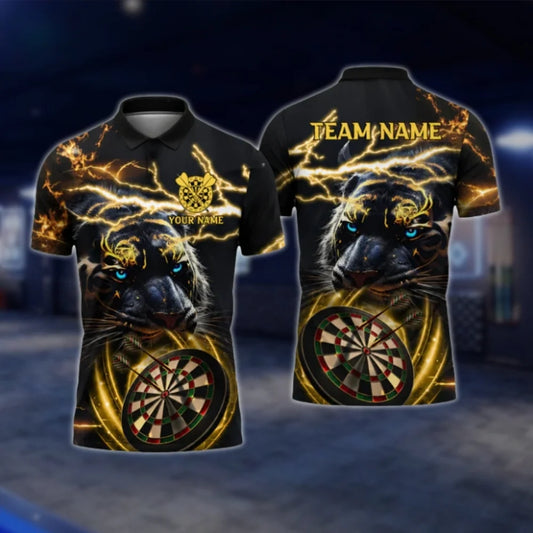 Custom Tiger Men's Dart Polo Shirt, Custom Tiger Dart Team Shirts DAT0332