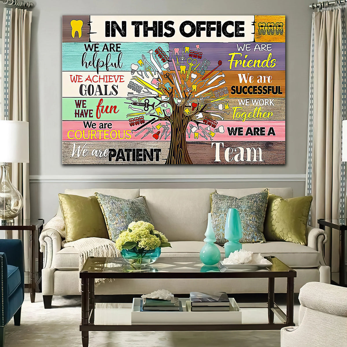 In This Office Dentist Horizontal Canvas ORN0126