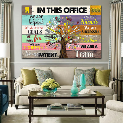 In This Office Dentist Horizontal Canvas ORN0126