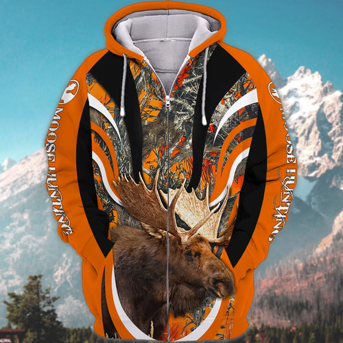 Moose Hunting - 3D Full Print Shirts - Tad 526 HNT0126