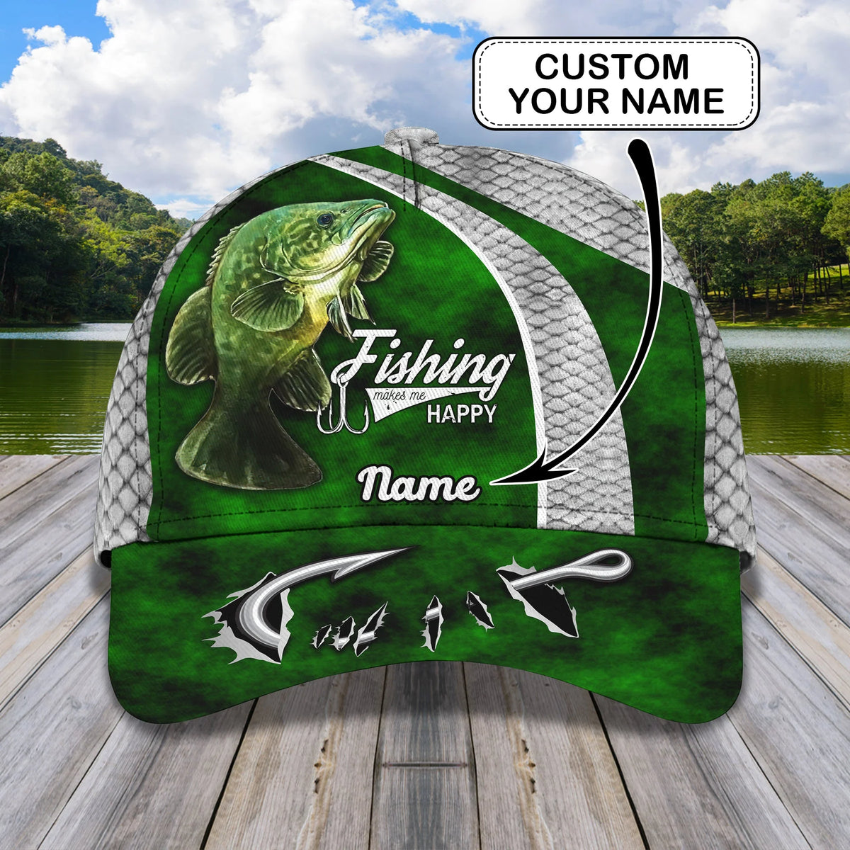 Murray Cod Fishing 16 - Personalize Name Cap  - Loop - Ntp-177 FISH0226