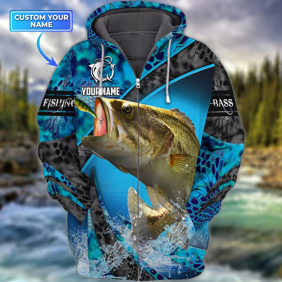 Custom 3D Bass Fishing 3D Full Print Shirts, Unique Design for Anglers, Perfect Gift for Bass Fishing Enthusiasts! FISH0014