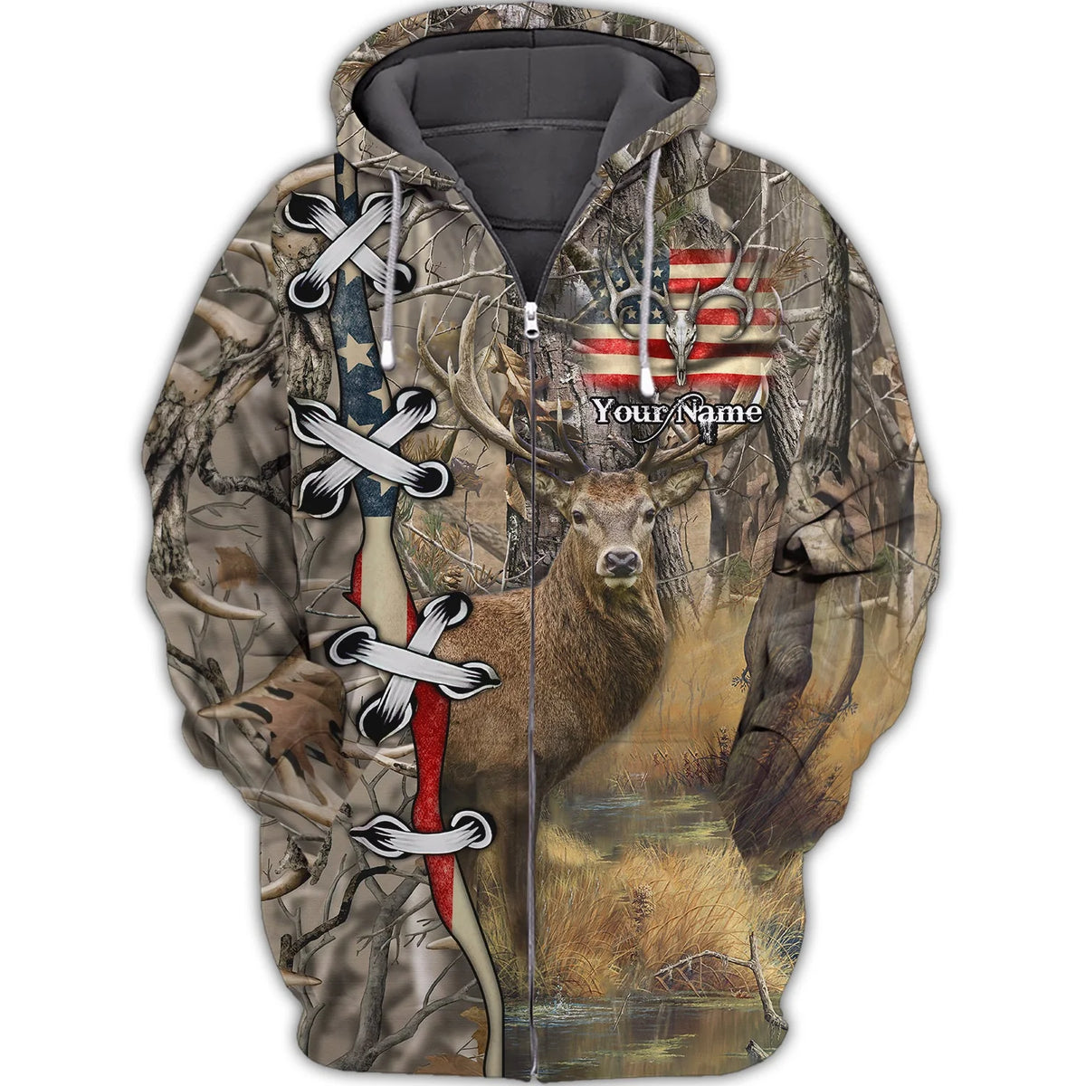 Hunting - Personalized Name 3D Zipper Hoodie 102 - CV98 HNT0089