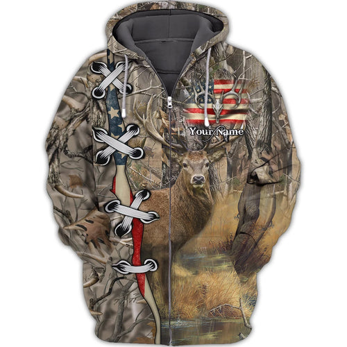 Hunting - Personalized Name 3D Zipper Hoodie 102 - CV98 HNT0089