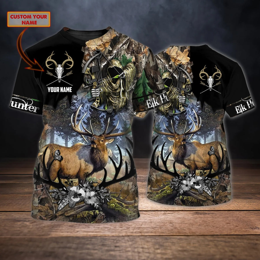 ELK Hunting 065 - Personalized Name 3D Tshirt - DAT93 HNT0295