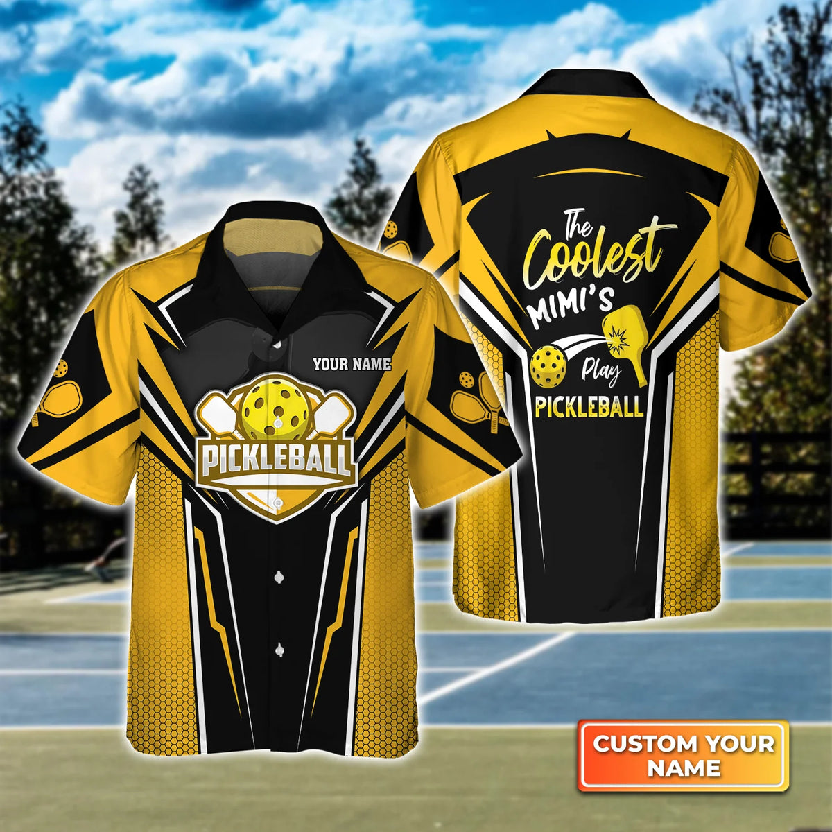 The Coolest Mimi's Play Pickleball Personalized Name 3D Hawaiian Shirt QB95 Gift For Pickleball Player PKL0106
