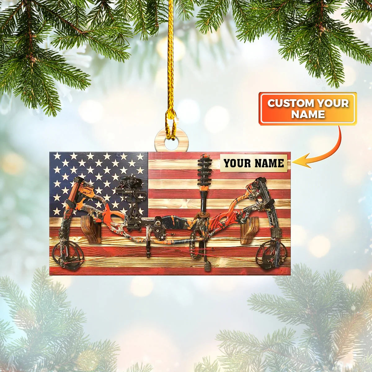 Bow Hunting Custom Shaped Ornament 73, Nvc97 ORN0034