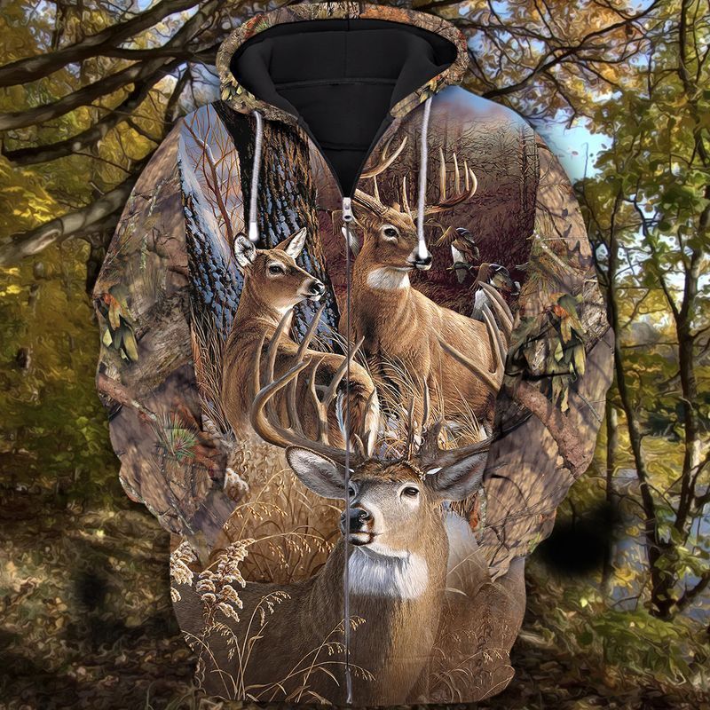 3D Zipper Hoodie - Hunting 09 HNT0009