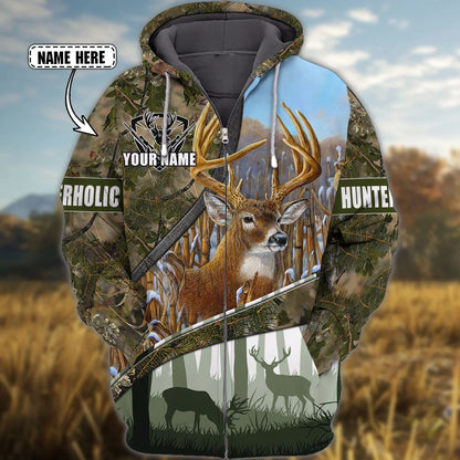 Hunting - Personalized Name 3D Zipper hoodie - TT99-691 HNT0027