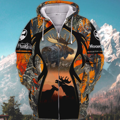 Moose Hunting - 3D Full Print Shirts - 524 HNT0124
