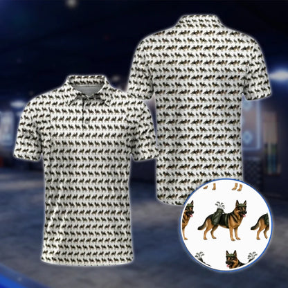 German Shepherd Mens Golf Polo Shirt, Dog German Shepherd Golf Shirt GOF0039