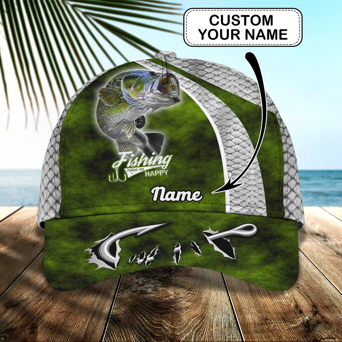 Fishing 05 - Personalize Name Cap  - Loop - Ntp-162 FISH0039