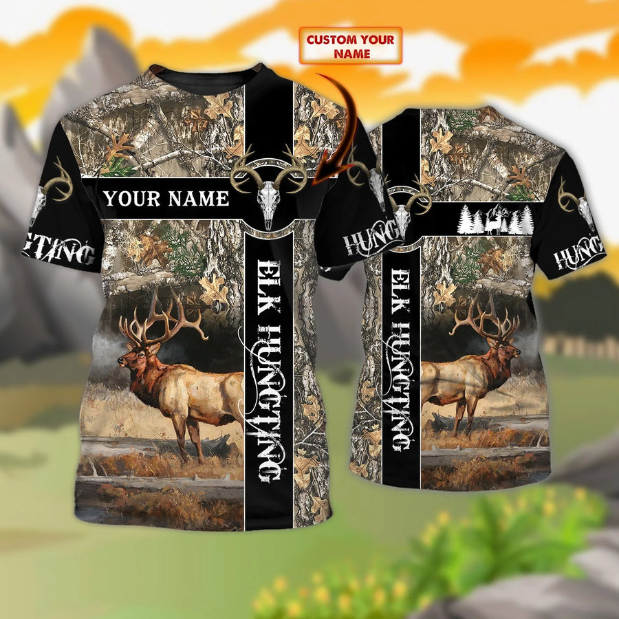 ELK Hunting 066 - Personalized Name 3D Tshirt - DAT93 HNT0296