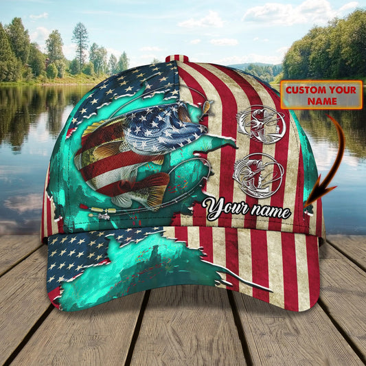 America Fishing - Personalized Name Cap - Urt96 FISH0219