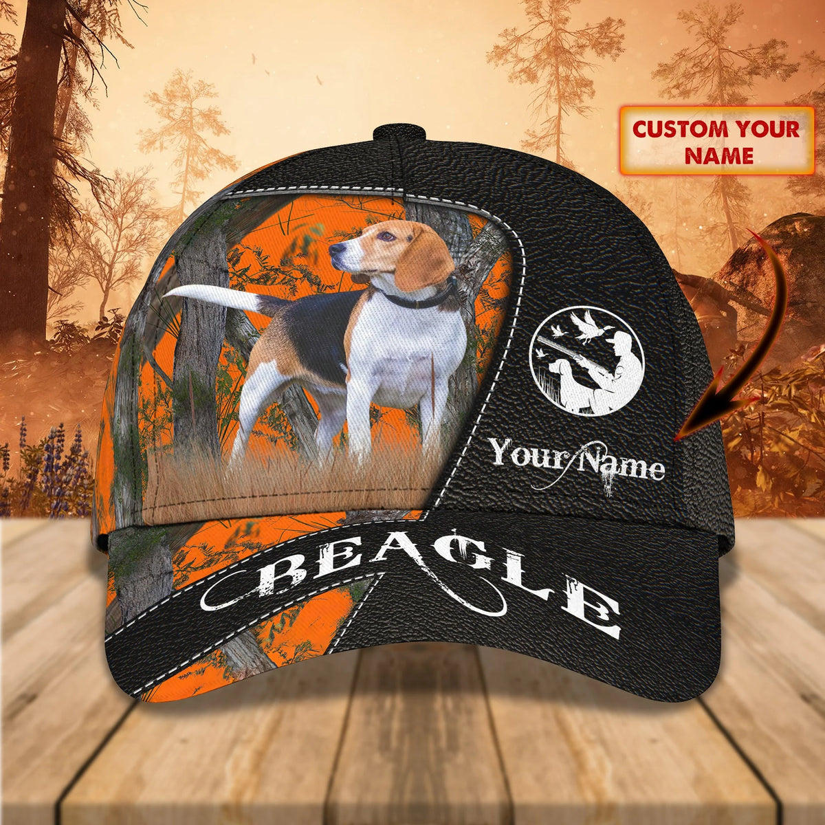 Love Beagle - Personalized Name Cap 03 HNT0251
