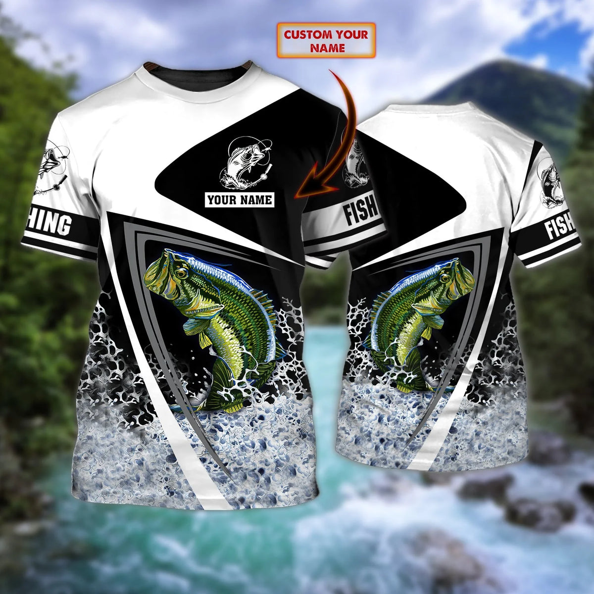 Fishing Lover - Personalized Name 3D Tshirt - H98  418 FISH0210
