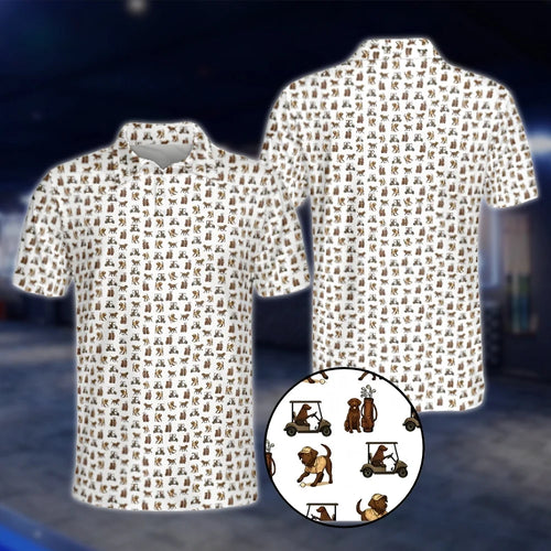 Men's Labrador Dog Golf Polo Shirts, Labrador Lover Golf Shirts GOF0214