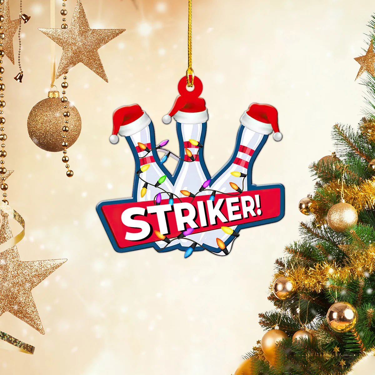 Bowling Strike Amazing Style Acrylic Christmas Ornament Home Decor Gift For Bowling Player ORN0094